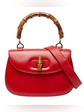 Mother’s Day SALE! GUCCI 1947 Bamboo Bag Red Medium